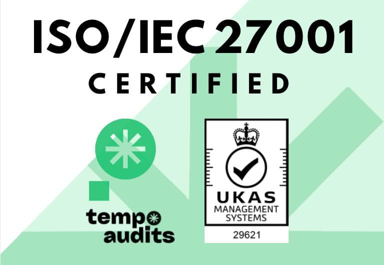ISO/IEC 27001 certified by UKAS management systems